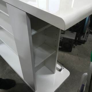 ★ニトリバーカウンター/白/イスおまけ/収納★埼玉熊谷★の画像