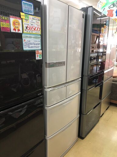 SHARP　/　シャープ　440L　冷蔵庫　2012年　SJ-XF44W　自動製氷機能付き