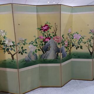 2/10販売済！八枚折屏風｜8連刺繍衝立