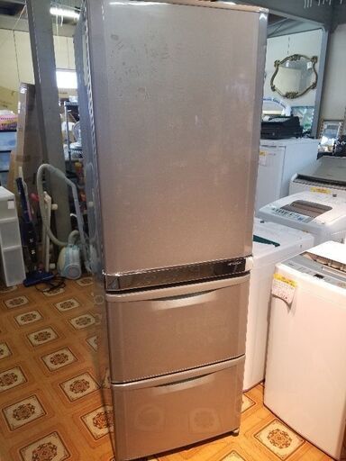 三菱/MITSUBISHI 370L 3ドアノンフロン冷凍冷蔵庫 MR-CU37J-S 370L