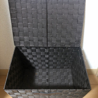 収納かご　フタなしとフタありの画像