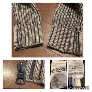 G-STAR RAW メンズ ニットパーカー L カーキの画像