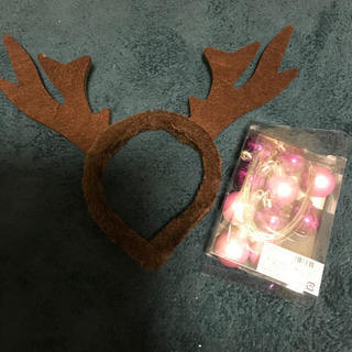 【差し上げます】クリスマスオーナメントとトナカイカチューシャの画像