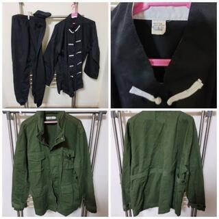 カーキ色ジャケット　道着黒