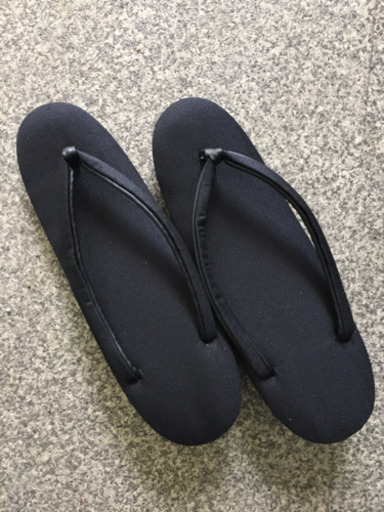 和装 黒草履