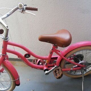 16インチ　子供用自転車　ピンク
