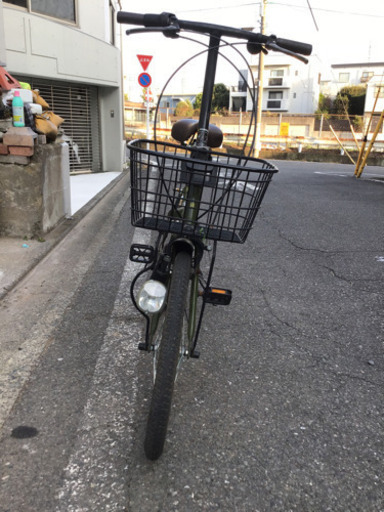 中古　折り畳み自転車　カーキ色　20インチ