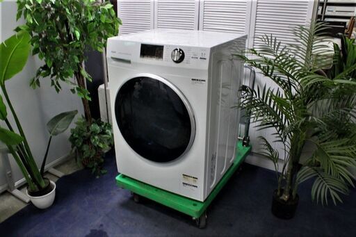 R2325) AQUA 中古 アクア　ヨーロピアンスタイルドラム式全自動洗濯機　お湯洗い洗浄　洗濯容量8kg　AQW-FV800E　ホワイト 2019年製! 洗濯機 店頭取引大歓迎♪