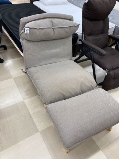 無印良品 オットマン付き ハイバックリクライニングソファー