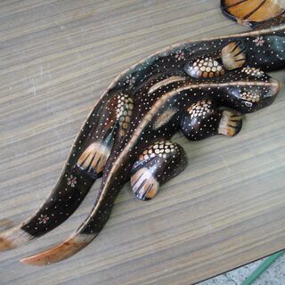 オブジェヤモリ守り神縁起物木製親子イモリ飾り大きい (札幌 オブジェヤモリ守り神縁起物木製親子イモリ飾り大きい (札幌