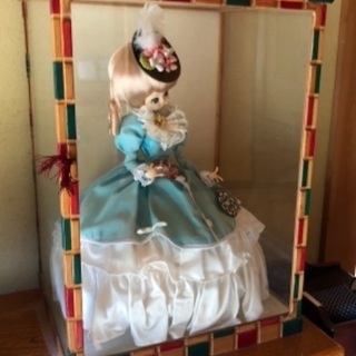 【直接取引】SUKIIYO DOLL スキヨドール　フランス人形　リボン　レトロ　ケース付の画像