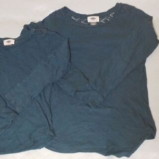 ☆ペアルック♡6～7歳&10～12歳女の子用長袖Tシャツ2枚◇O...