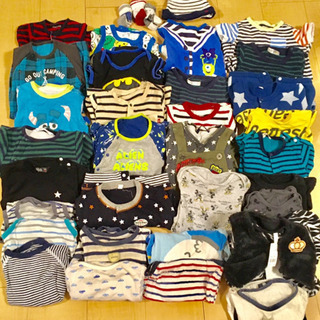 男の子 50〜80サイズ 35点 新品タグ付きもありの画像
