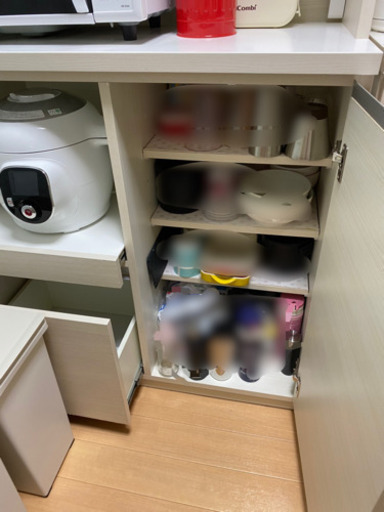 カップボード　マナベ　ホワイト木目調