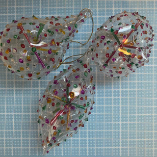 ガラスのオーナメント 4個セット 明日まで！