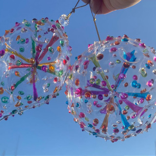 ガラスのオーナメント 4個セット 明日まで！