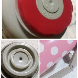 [大容量]水筒 ピンク 水玉模様 メガサイズ 1.5ℓ?大きいサイズ 夢可愛いの画像