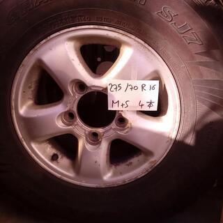 M+S 275/70R16 9分山 ホイール アルミ 4本 DUNLOP