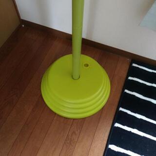 屋内で使用していた屋内外設置可能　バスケットゴール　グリーンの画像