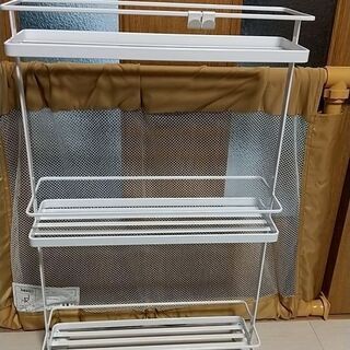 移動式ストッパー付きラック(新品同様)