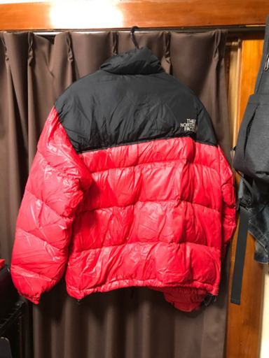 THE NORTH FACE ザノースフェイス ヌプシ ダウンジャケット 赤ダウンジャケット 赤×紺