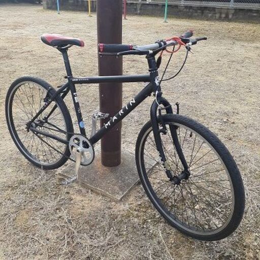 価格見直しました。フレームはMARINのミュアウッズ　街乗りシングルギヤ、乗りやすい1台が出来上がりました