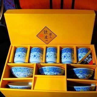 ☆新古品☆　茶碗＆湯呑5客セット（鉄人・陳建一）