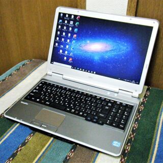 🔶15.6型/高性能🆙Core i5(ターボ)/光速☆彡SSD128GB＋HDD250GB(内蔵)デュアルストレージ(^^)v/快適♬メモリ4GB/Microsoft Office2016(2019同等機能)📒✎/DVDSマルチ(コピー可)💿/速い☆彡USB3.0/HDMI📺/すぐ繋がるWi-Fi📶/フルHD高解像度液晶パネル1920x1080/すぐ使えるWindows10♪/点検整備清掃済み😊/ NEC VersaPro シルバー の画像