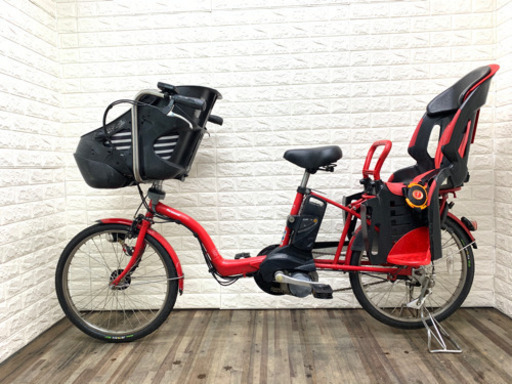 Panasonic ギュット　レッド　8AH 20インチ　新基準　電動アシスト自転車　前後子供乗せ