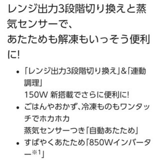 値下げ↓◆単機能レンジ◆パナソニック◆２２ℓ◆美品の画像