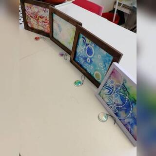 アルコールインクアート　ワークショップの画像