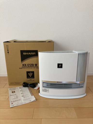SHARP 加湿セラミックファンヒーター HX-E120-W
