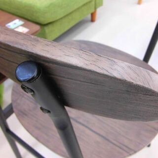 正方形 木目調 ダイニングテーブルセット 70×70×76cm アイアンフレーム 