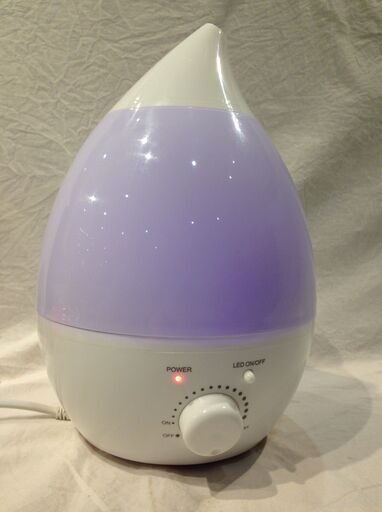 ★2606★アズマ　加湿器　QLG-R28　RAINBOW　DEW　超音波式加湿器　レインボーデュー　アロマ　ライト　しずく型