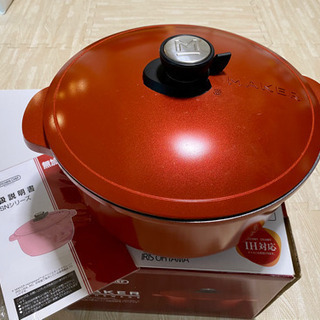 アイリスオーヤマ 両手鍋 無加水鍋 28cm 深い型の画像