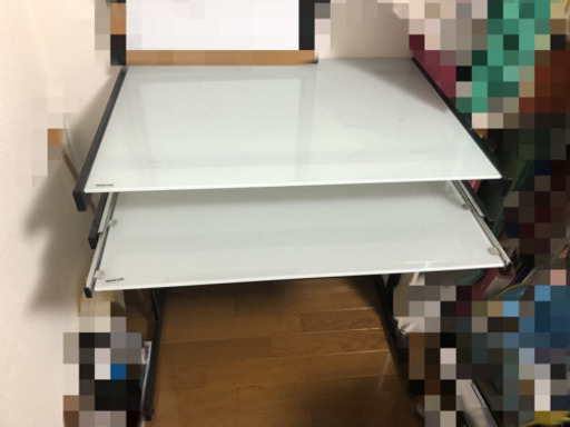ガラス机　パソコンデスク