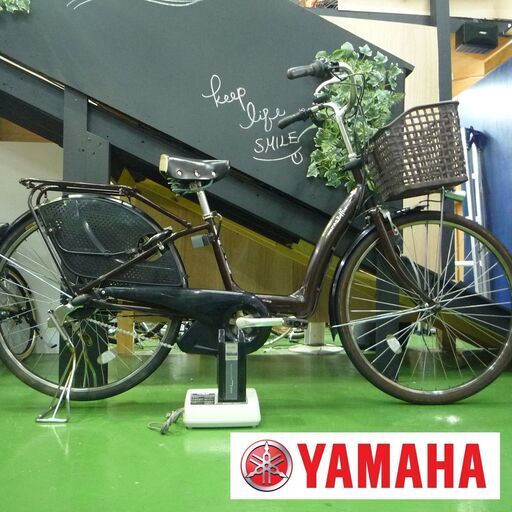 電動自転車 ヤマハ 26インチ 新基準 PAS ラフィーニL 充電器付き 8.9Ah 鍵2本付き 通勤 通学 コロナ対策 中古 YAMAHA パス