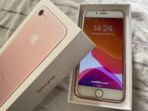 【本日23:00まで！】【おまけ付き】【値下げ！】【simフリー】iPhone7ローズゴールド128GB