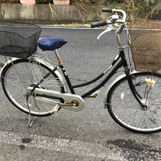 引渡し決定！シマノハブダイナモ付き自転車　黒　26