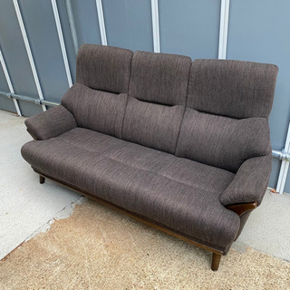 美品！！3人掛けソファー　ダークモカ KM76 ハイバック 3人掛け tenor 布張り ソファー ダークブラウン
