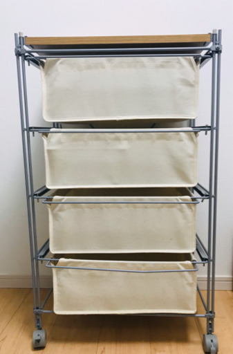 無印良品◆天板付き、４段帆布引き出しチェスト
