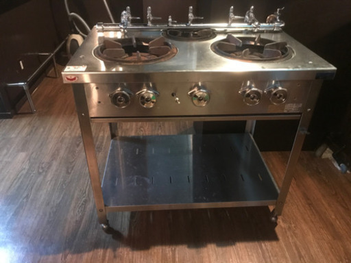 業務用ガスコンロ3口　マルゼン　都市ガス