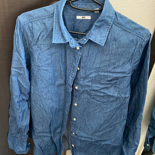 デニムシャツ ブルー ユニクロ M