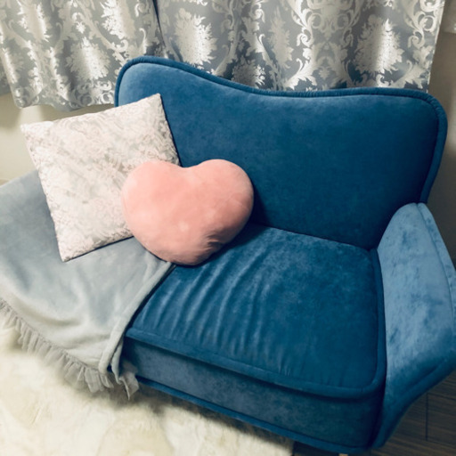 Francfranc フランフラン　ソファー　2人掛け　ブルー