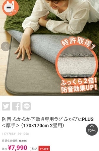 ホットカーペット本体\u0026ふかふか下敷きラグ　2畳