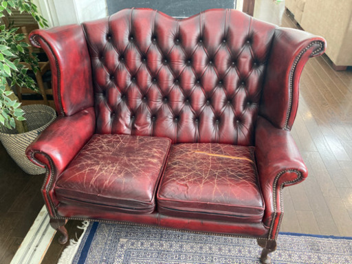 チェスターフィールド　ソファー　ダブル