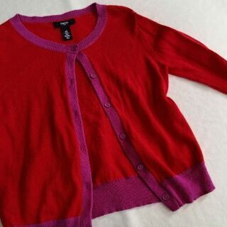 女の子冬服　ユーズド　GAP　ニットカーデ ＆ Poloラルフローレン スパッツ 　裏起毛スカッツ 140 レギンス　の画像