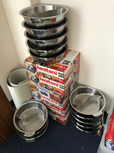 カセットコンロ　ステンレス2色鍋