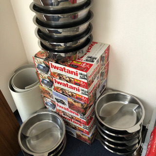 カセットコンロ　ステンレス2色鍋