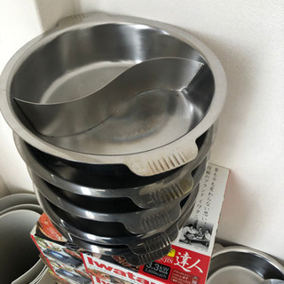 カセットコンロ　ステンレス2色鍋の画像